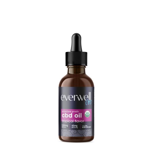 EverWell CBD Oil Tropical Flavor Tincture Premium Grade