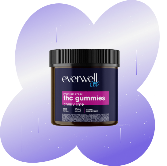 EverWell CBD THC Gummies Cherry Lime Premium Grade