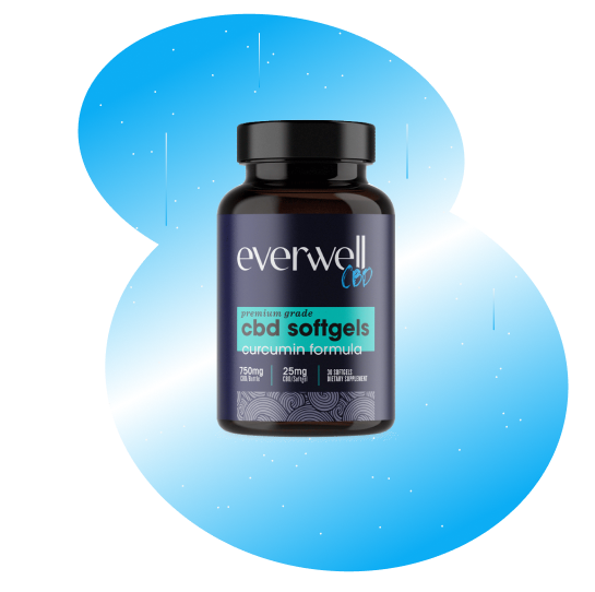 EverWell CBD Softgels Curcumin Formula Premium Grade